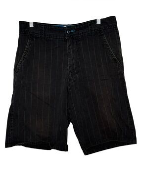 OP Ocean Pacific Cotton Pinstriped Shorts Men’s Size 34 Black/Gray
